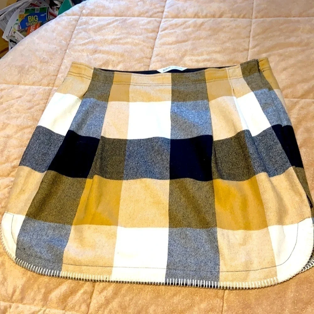 Woolrich wool blend checkered skirt